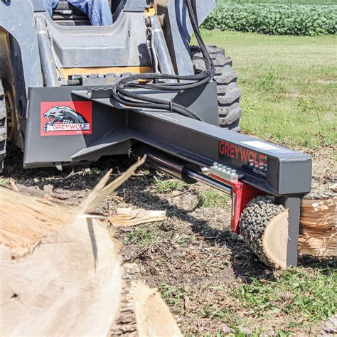 skid loader log splitter attachment